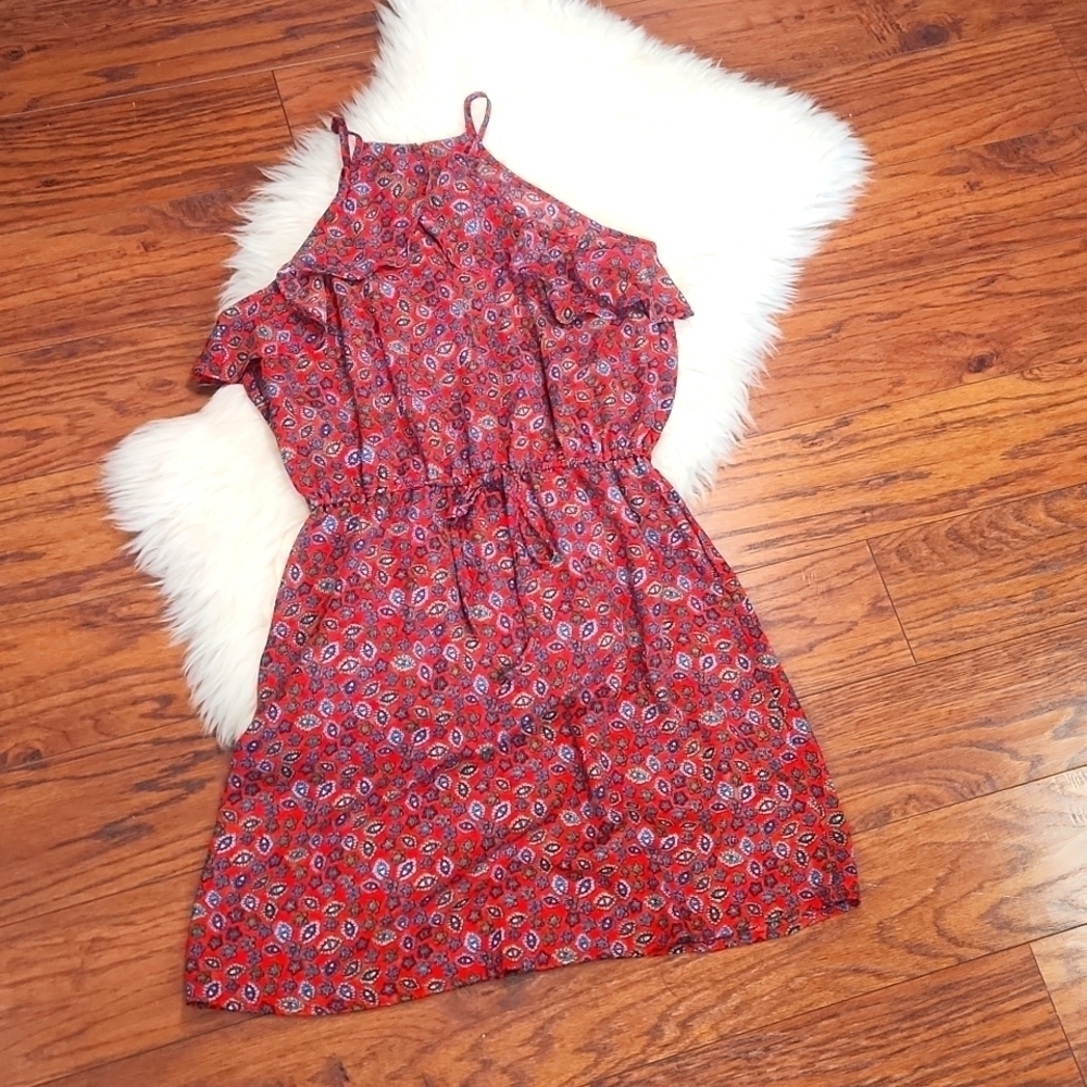 Boutique Boho Chic Red Paisley Sundress